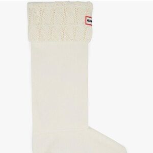 Hunter Off-White Knit Boot Socks